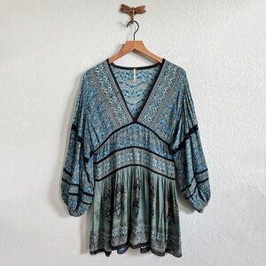 NWOT•Free People Luna Scarf Print Tunic•Size XS